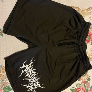 Black Graphic Men's Shorts